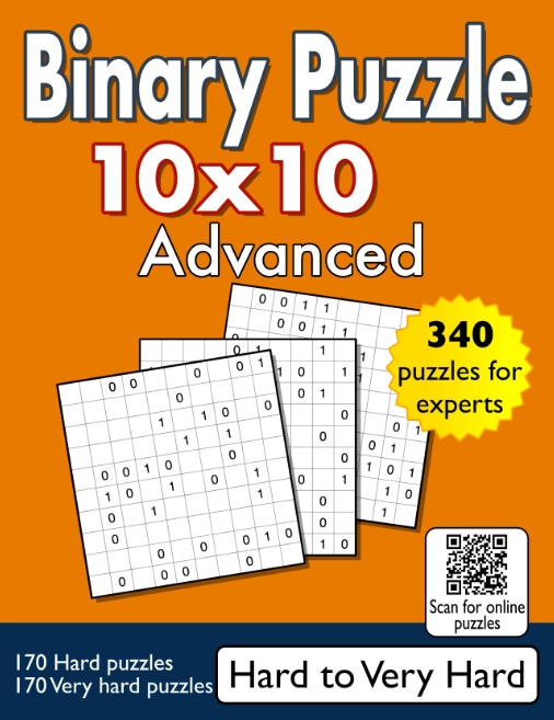 Binary Puzzle 10x10 Advanced Edition book cover